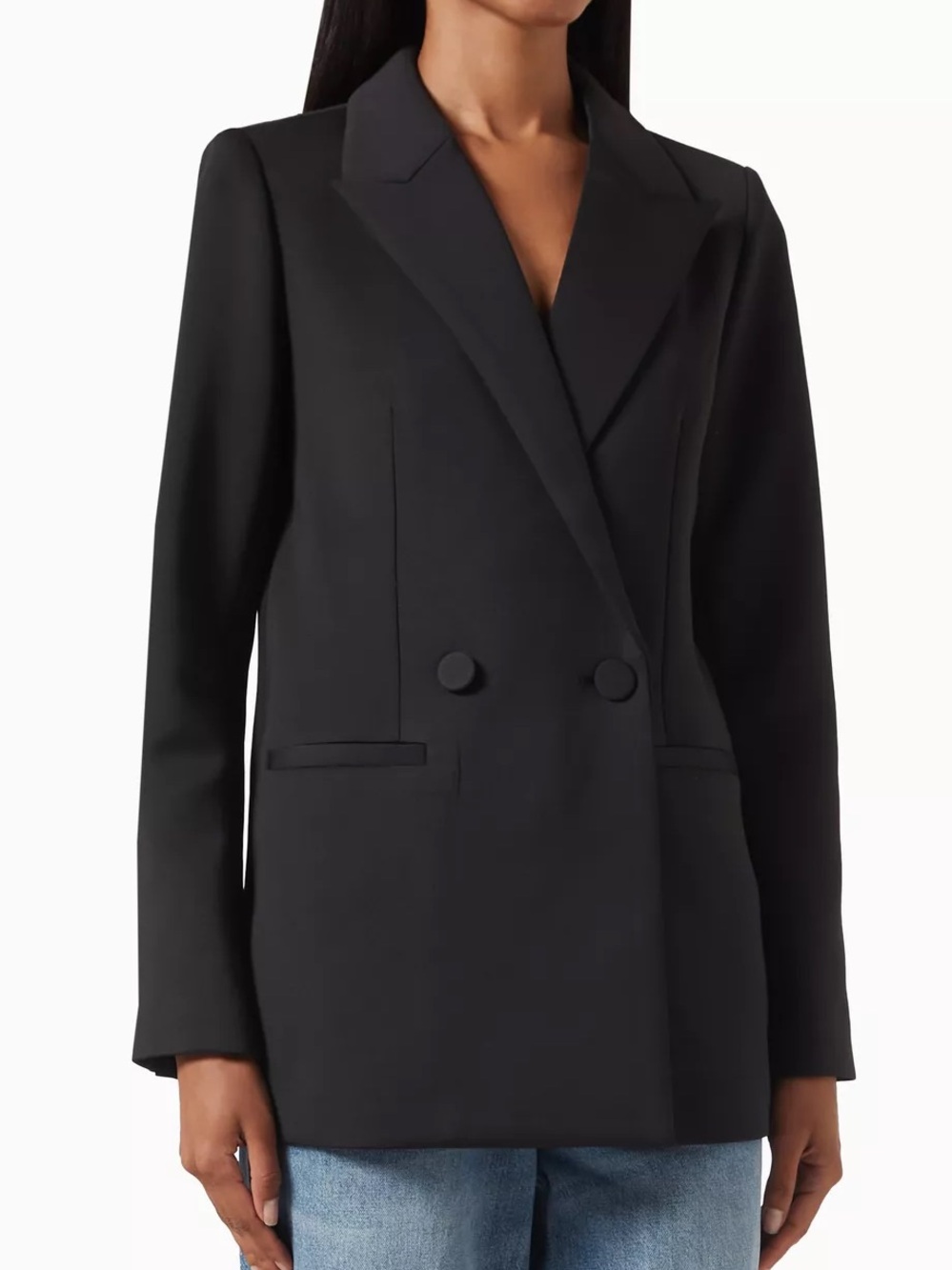 Good American Black Scuba Blazer 2.0